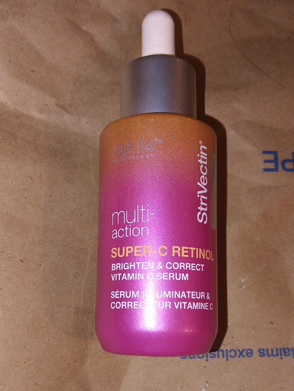 StriVectin Super-C Retinol Serum in Metallic Pink Bottle